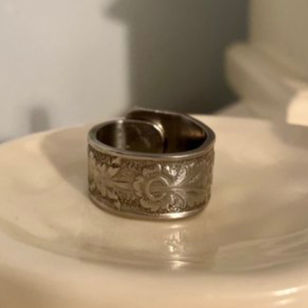 Handmade Spoon Ring Size 9-9.5